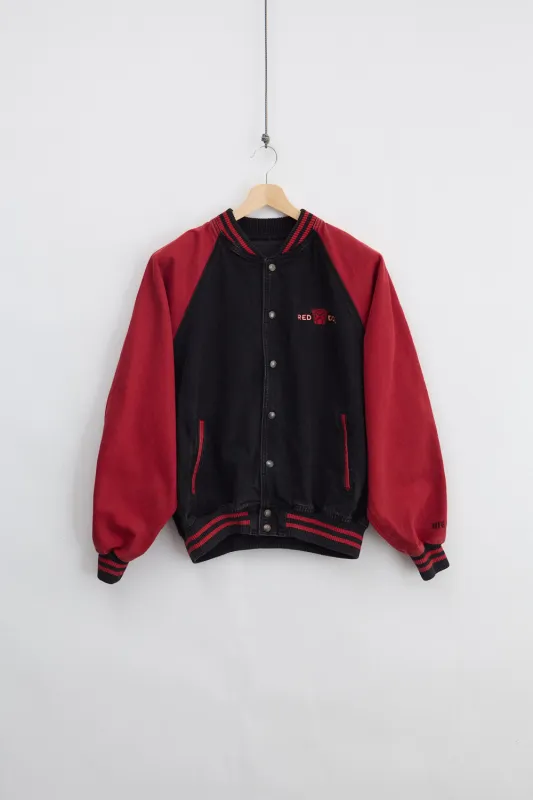 Red Dog Varsity Denim Jacket (XL) made by Vintage