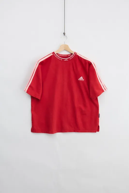 Adidas Striped Tee (M) made by Vintage