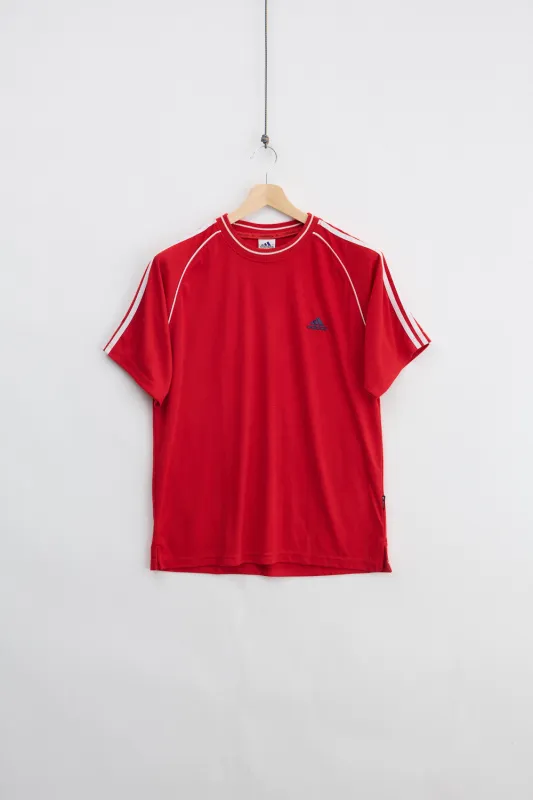 Adidas Striped Tee (M) made by Vintage