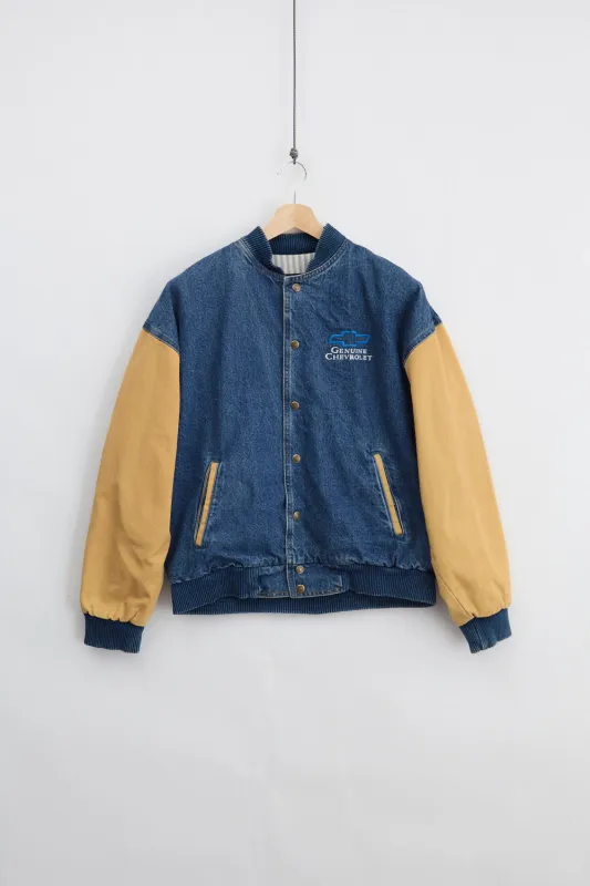 Chevrolet Varsity Denim Jacket (M) made by Vintage