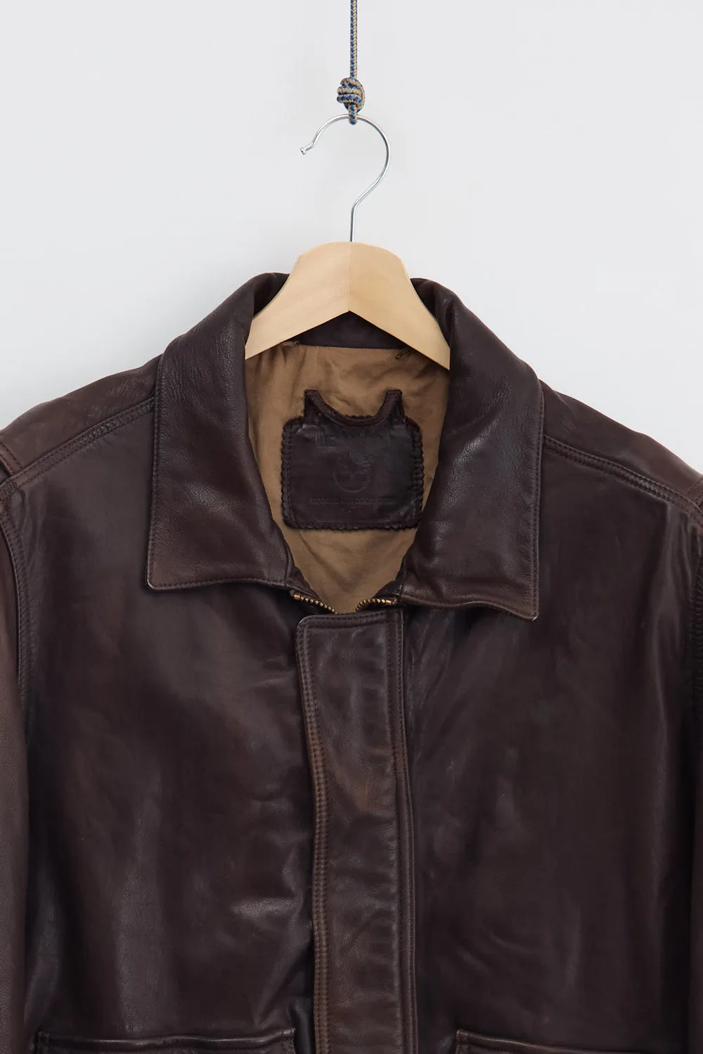 Timberland Leather Bomber Jacket (L) sold by Livid Jeans product image thumbnail 3