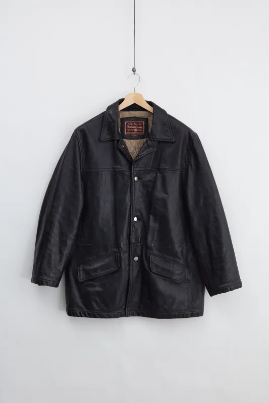 Marlboro Classics Leather Carcoat (XL) made by Vintage