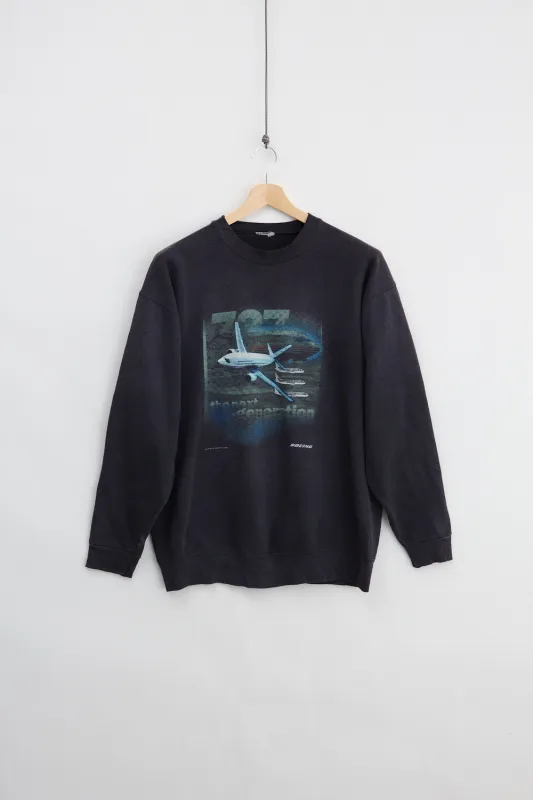 1996 Boeing 737 Sweatshirt (L) made by Vintage