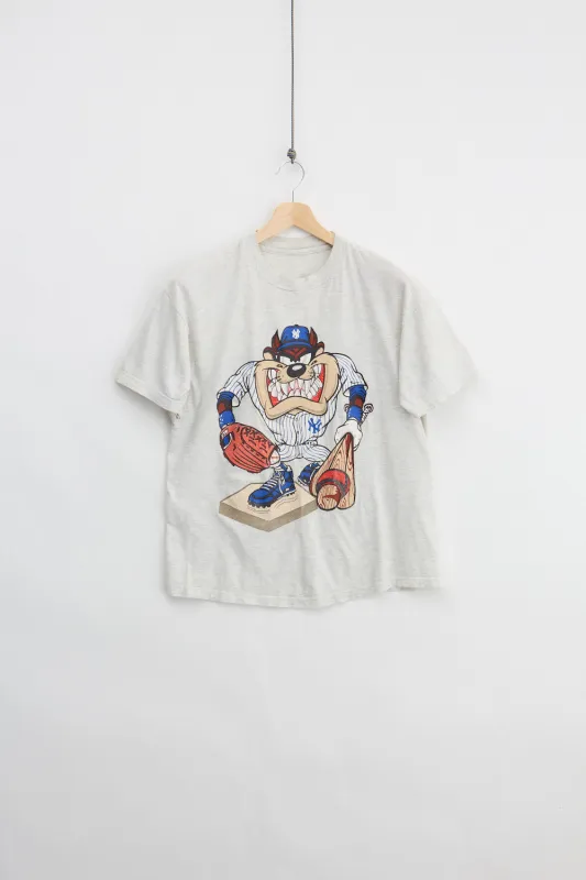 Looney Tunes NY Yankees Taz Tee (M) made by Vintage