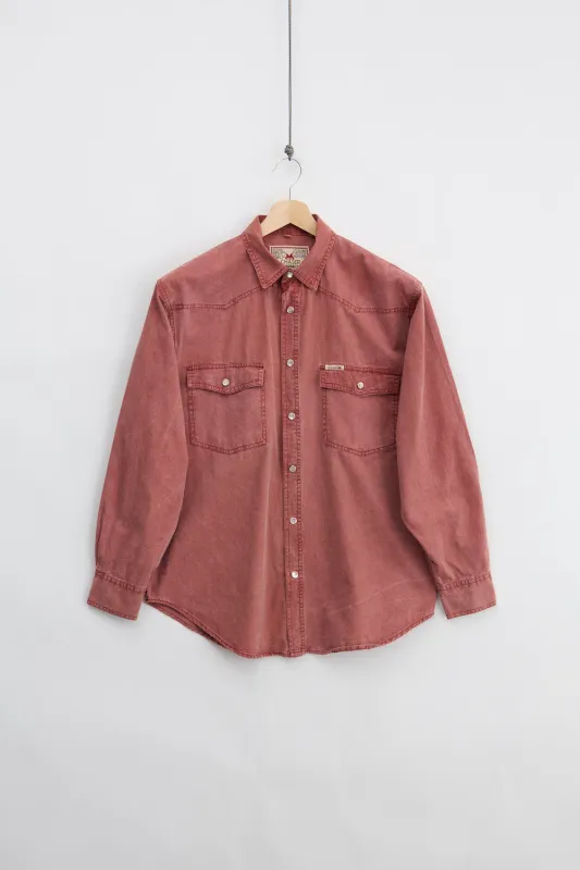 Chaser Western Denim Shirt (L) made by Vintage