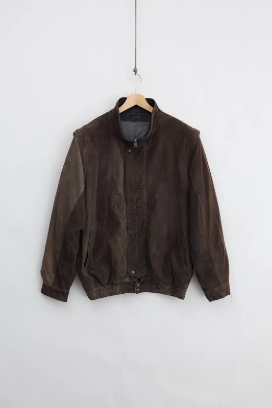 Marie Vestkjær Leather Bomber Jacket (XL) made by Vintage