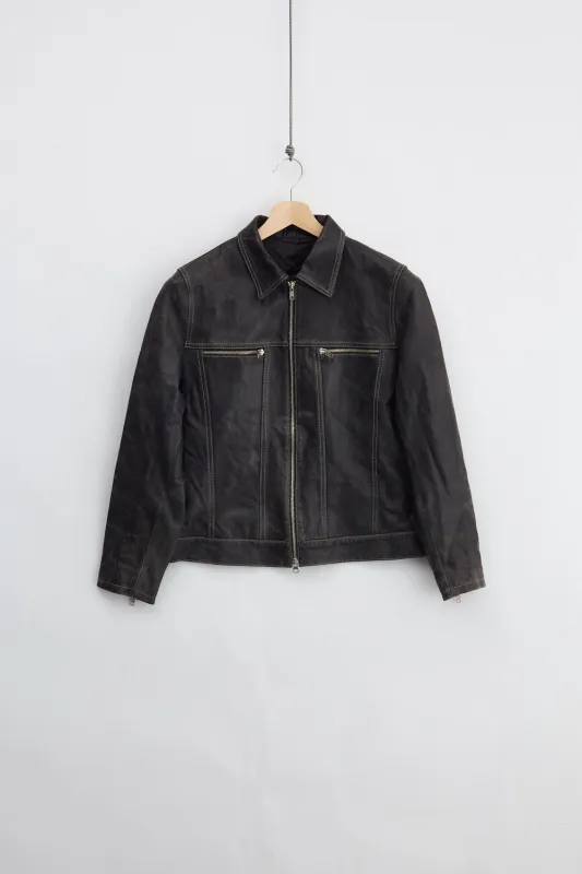 Women's Leather Jacket (L) made by Vintage