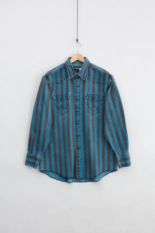 Wrangler Western Denim Shirt (L) made by Vintage