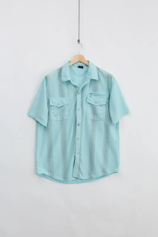 Striped Resort Shirt (3XL) made by Vintage