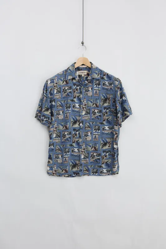 Caribbean Rayon Shirt (S) made by Vintage