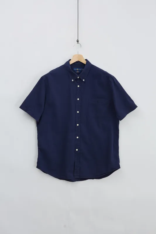 Ralph Lauren Seersucker Shirt (2XL) made by Vintage