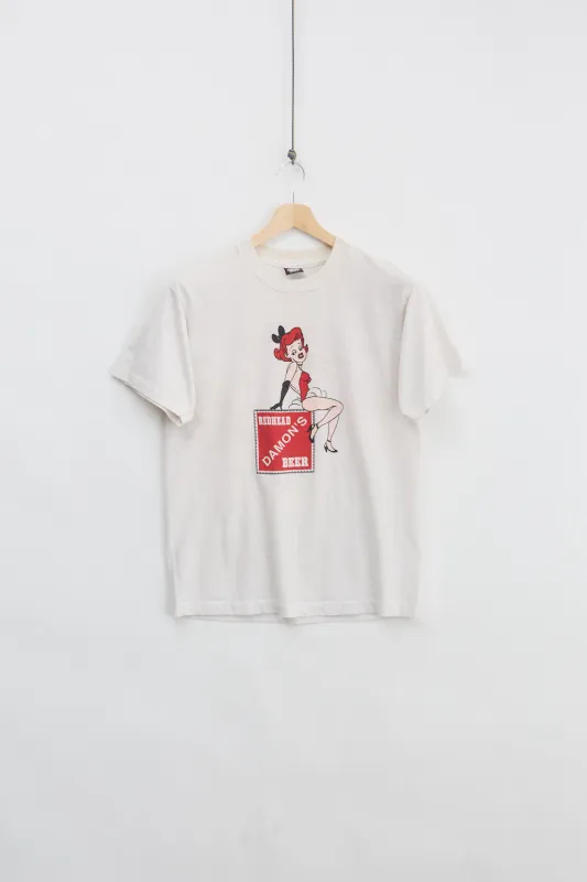 Redhead Damon's Beer Tee (L) made by Vintage