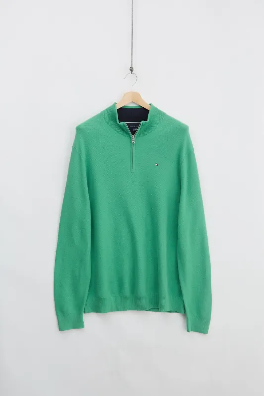 Tommy Hilfiger Quarter Zip Knit (XL) made by Vintage
