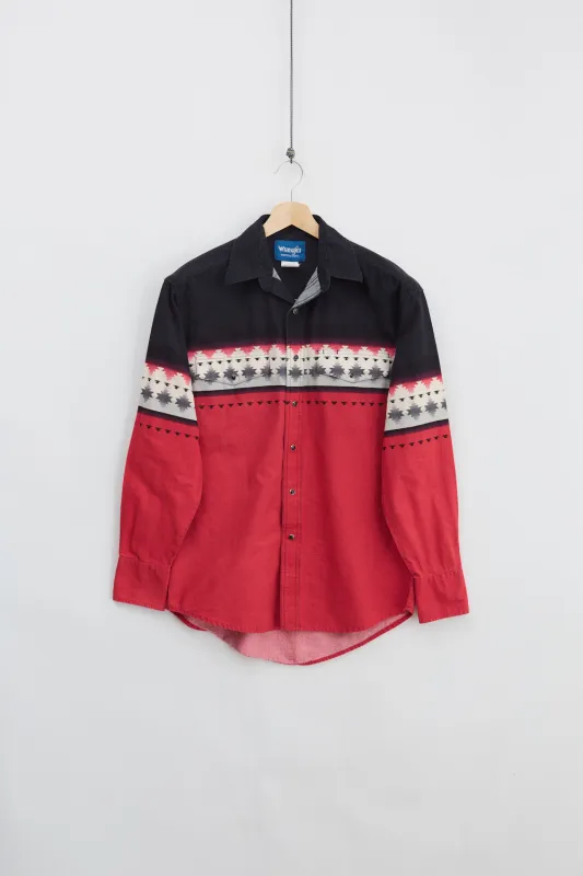 Wrangler Western Aztec Shirt  (M) made by Vintage