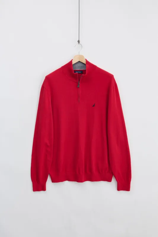 Nautica Quarter Zip Knit (XL) made by Vintage
