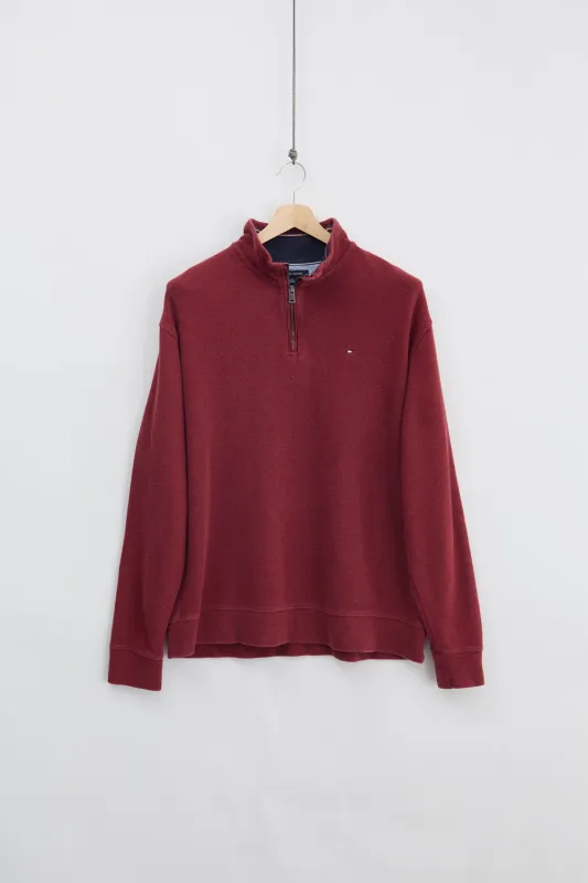 Tommy Hilfiger Quarter Zip Knit (XL) made by Vintage