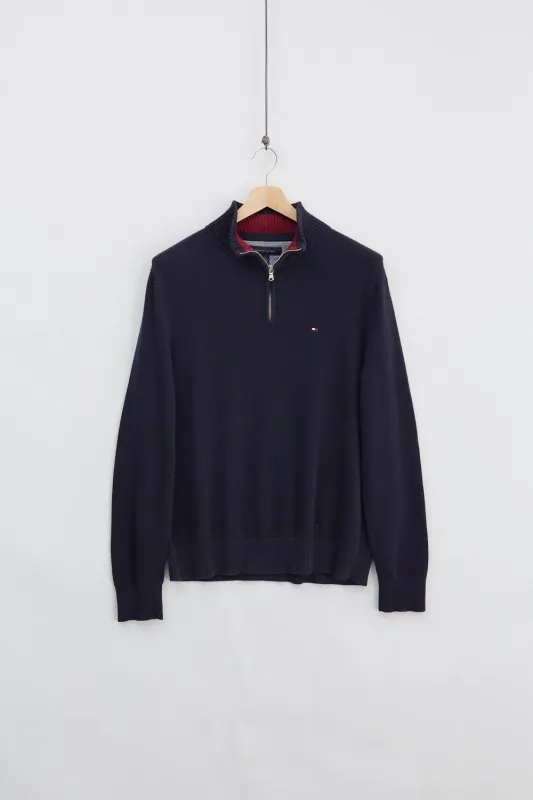 Tommy Hilfiger Quarter Zip Knit (M) made by Vintage