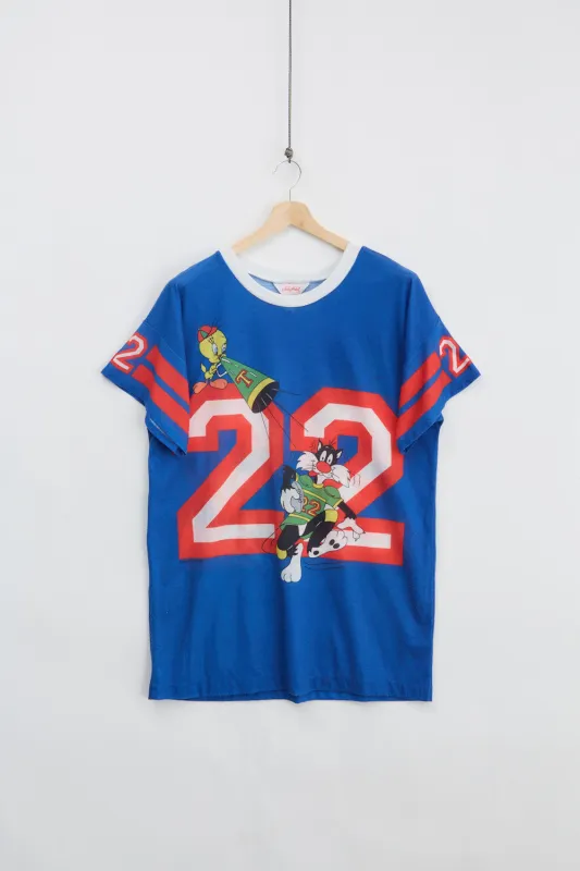 1985 Looney Tunes Football Tee (2XL) made by Vintage