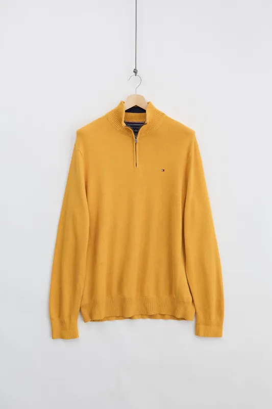 Tommy Hilfiger Quarter Zip Knit (2XL) made by Vintage