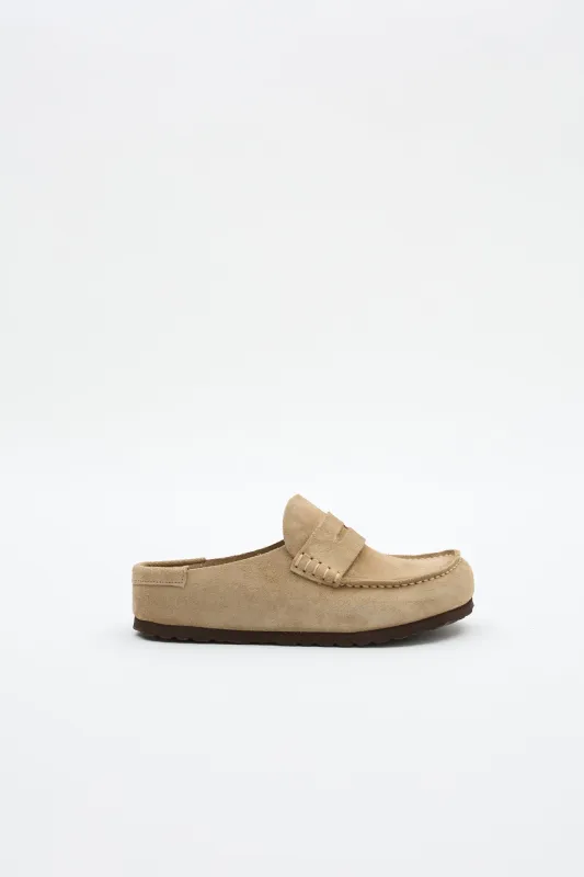 Naples Wrapped Suede Taupe made by Birkenstock