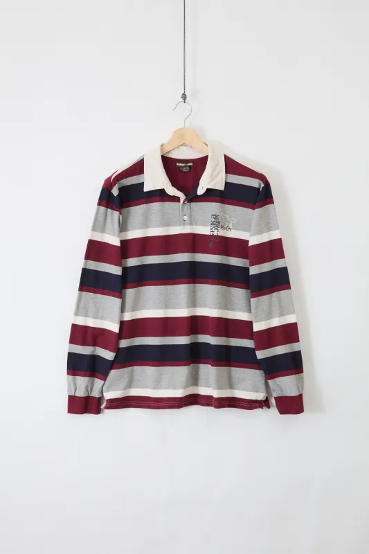 Alaska Striped Rugby Shirt (XL) made by Vintage