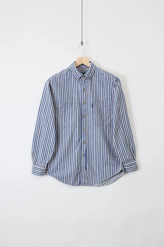 Hunt Club Multi Striped Shirt (M) made by Vintage