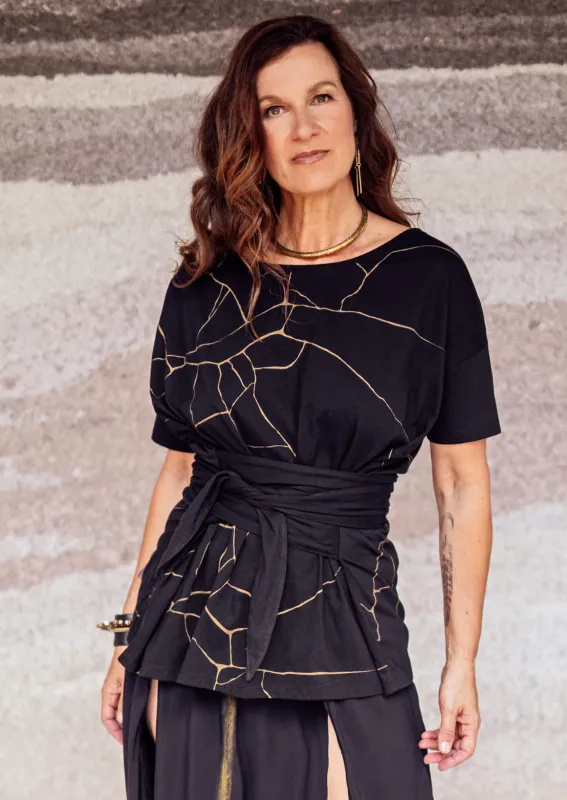 Nami wrap tee Kintsugi sold by Fairy floss