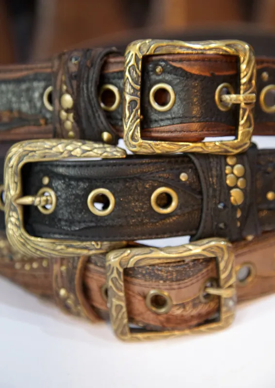 Hand made leather belt made by Fairy floss