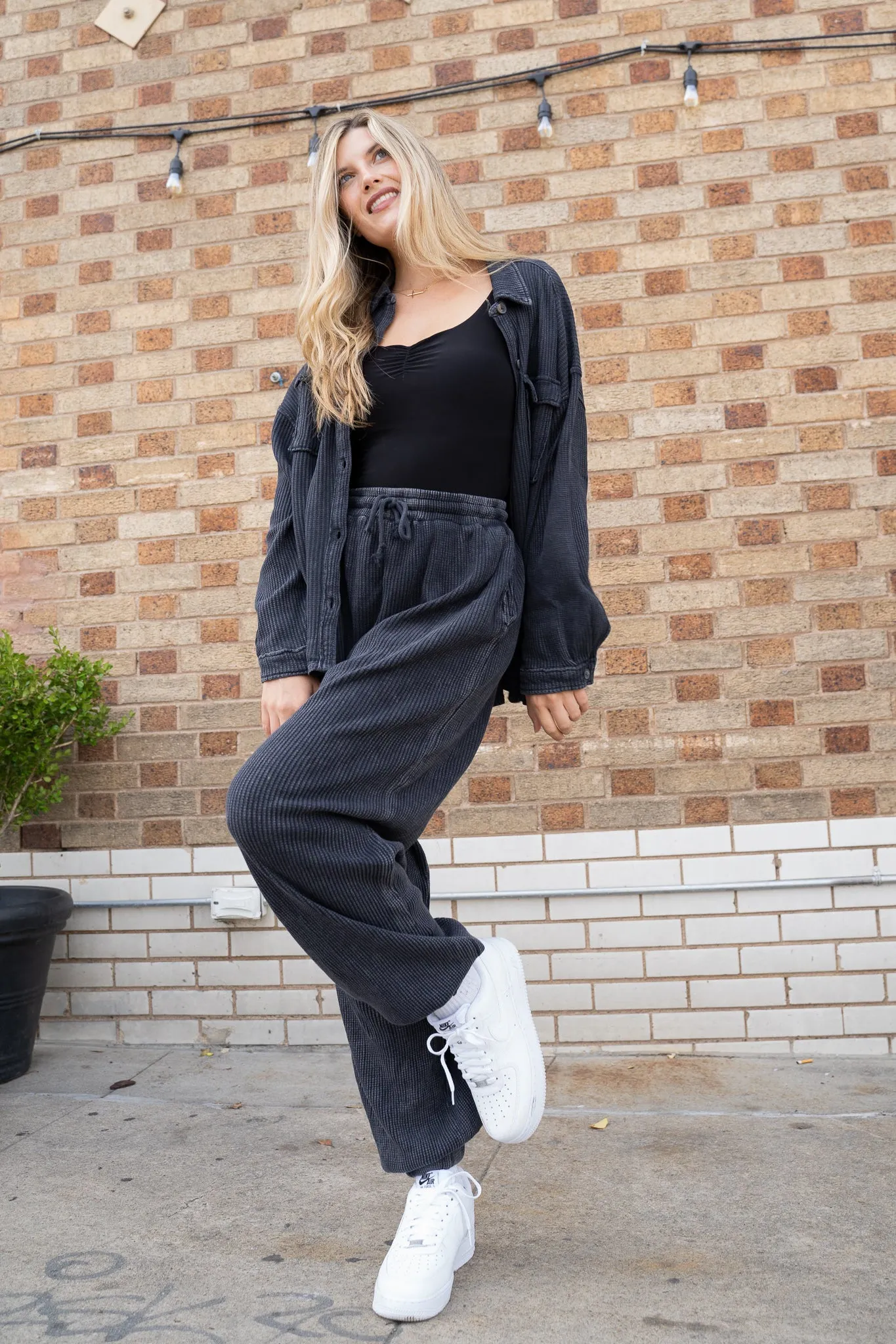 Wear Me Waffle Sweats - Black sold by Finding July product image thumbnail 4