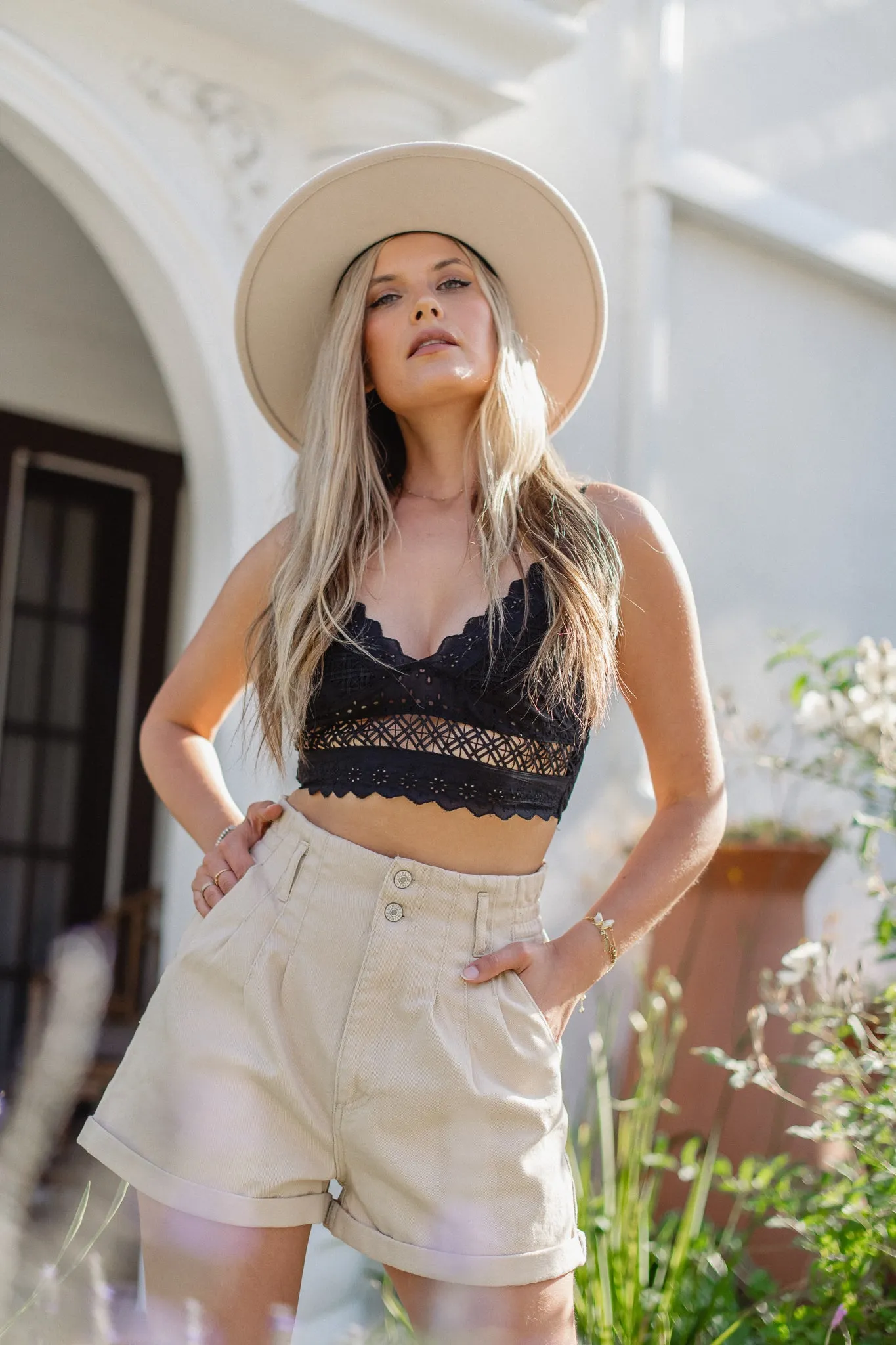 Bold Life Black Eyelet Bra Top sold by Finding July product image thumbnail 2