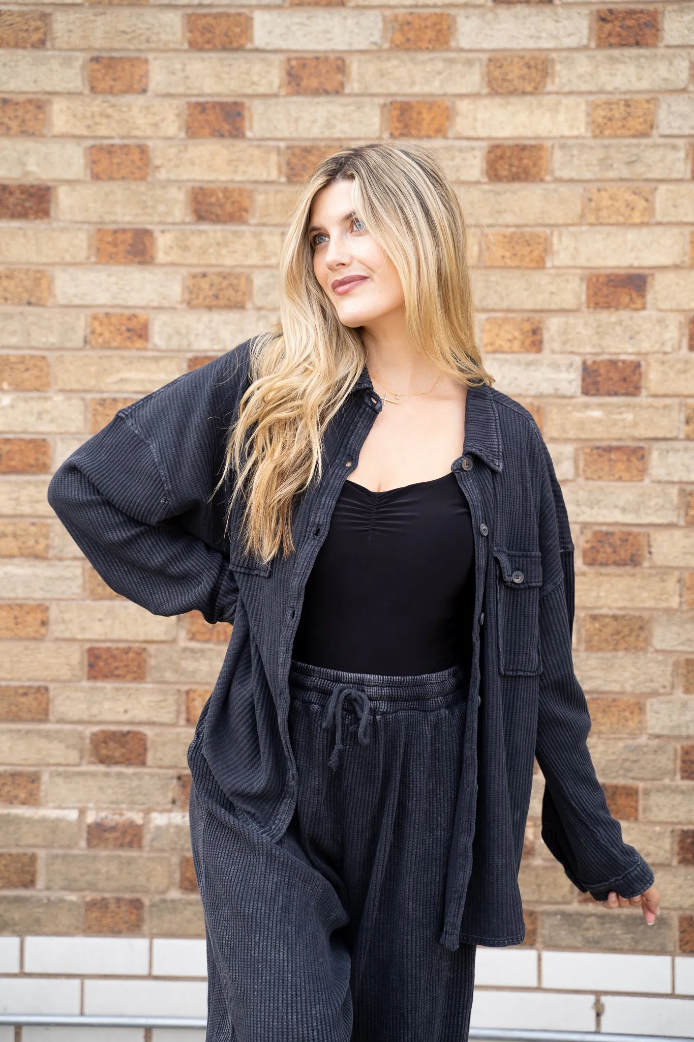 Wear Me Waffle Top - Black sold by Finding July product image thumbnail 4