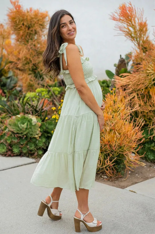 Made For Me Midi Dress - Sage sold by Finding July