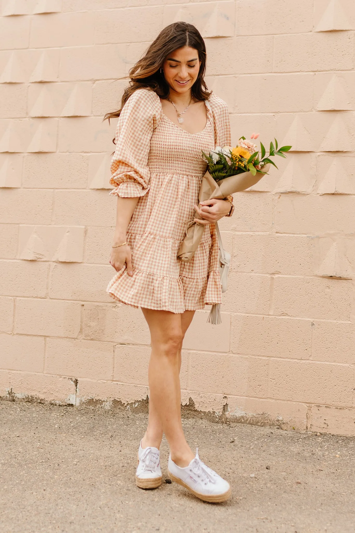 Sweet Pea Plaid Dress - Rust sold by Finding July product image thumbnail 5