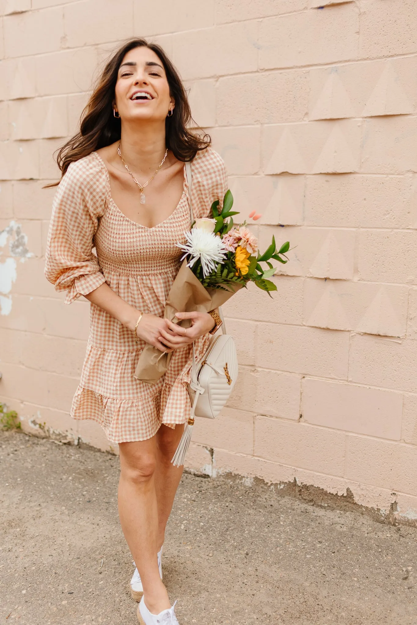 Sweet Pea Plaid Dress - Rust sold by Finding July product image thumbnail 3