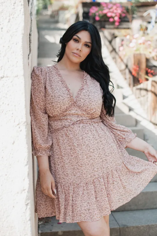 Undeniable Floral Mini Dress - Blush sold by Finding July