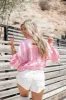 Rodeo Glam Denim Jacket - Light Pink sold by Finding July