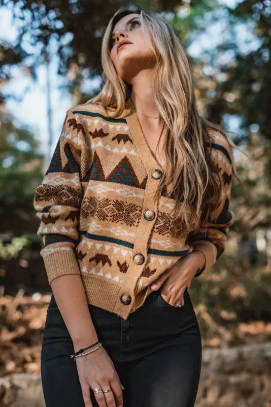 Vail Aztec Print Cardigan sold by Finding July