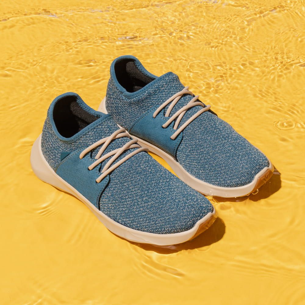 Women's Everyday Classic - Surf Blue on Off White sold by Vessi product image thumbnail 5