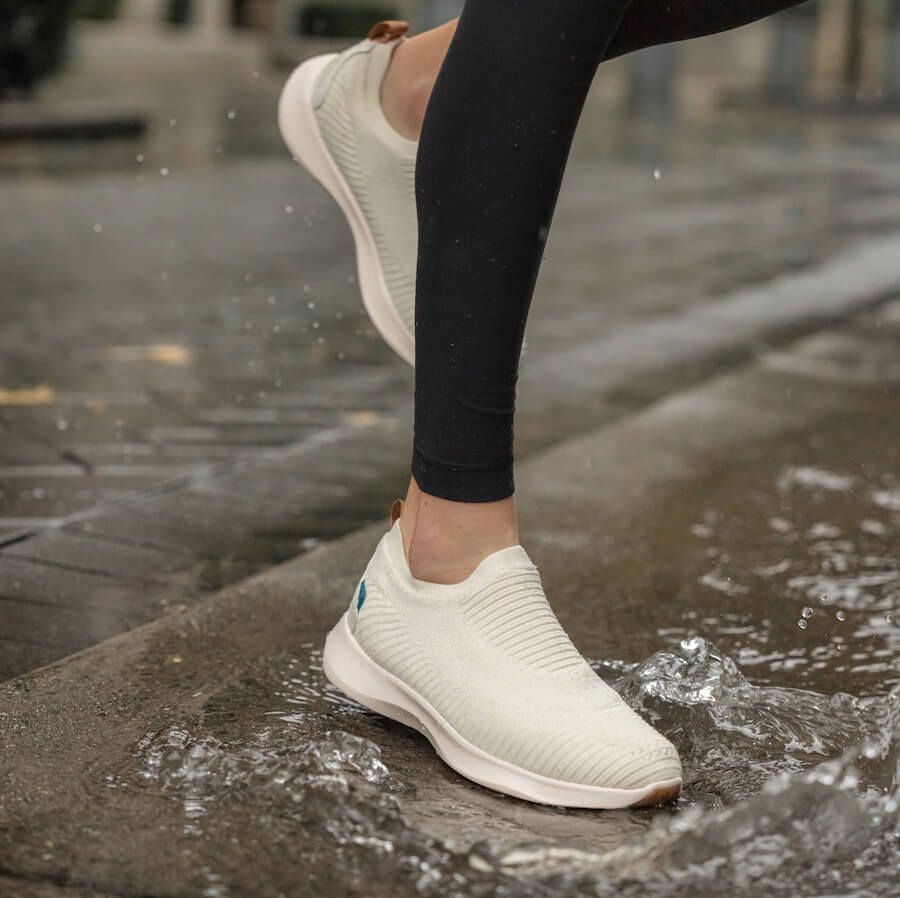 Women's Everyday Move Slip-ons - Linen Beige on Gum sold by Vessi product image thumbnail 5