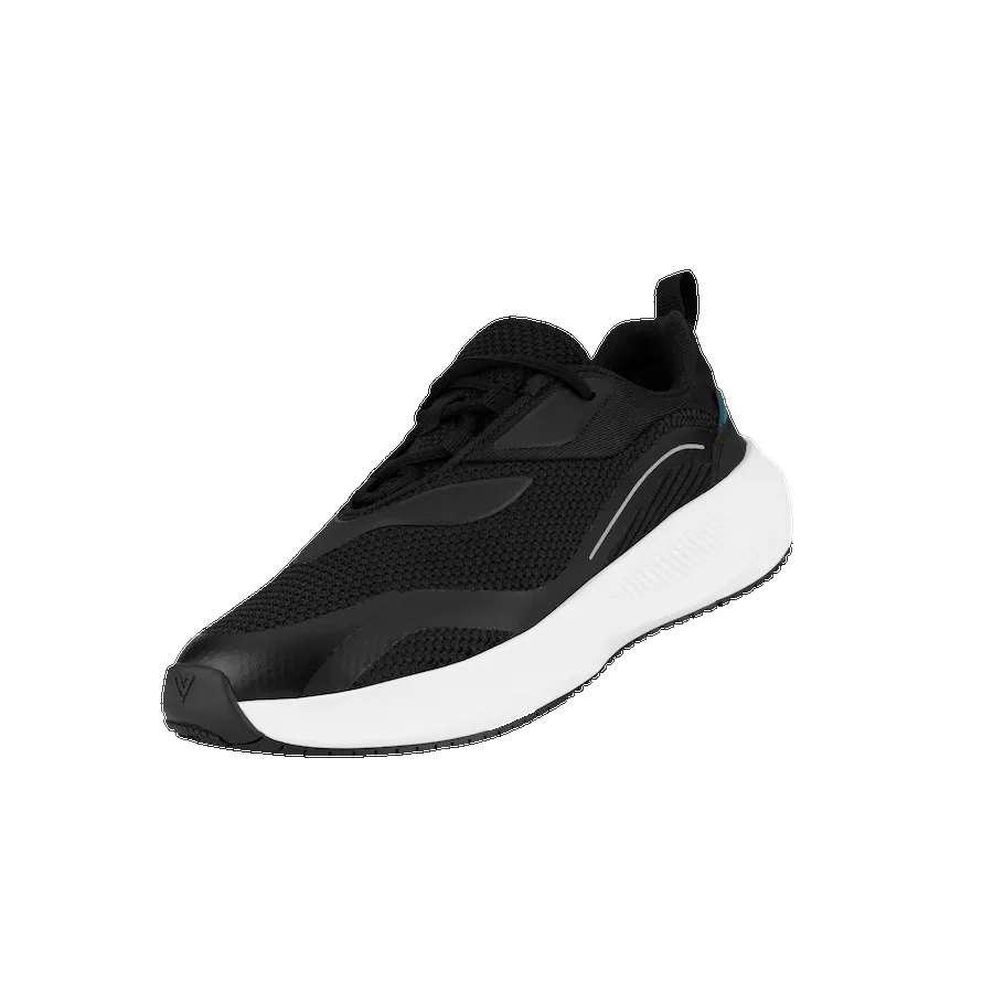 Women's Tidal Sneaker - Black on White sold by Vessi