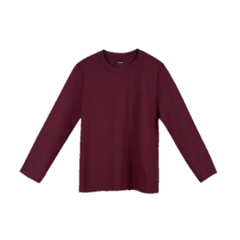 Men's Base Long Sleeve Shirt - Mahogany sold by Vessi