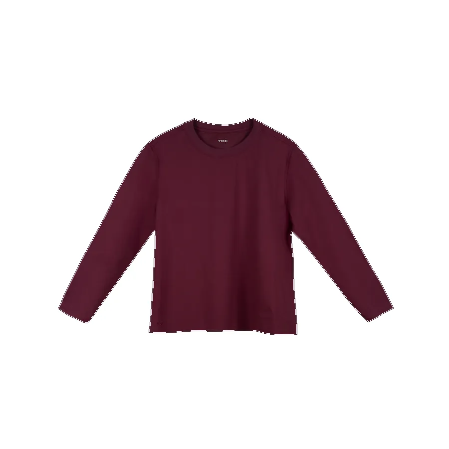 Women's Base Long Sleeve Shirt - Mahogany sold by Vessi