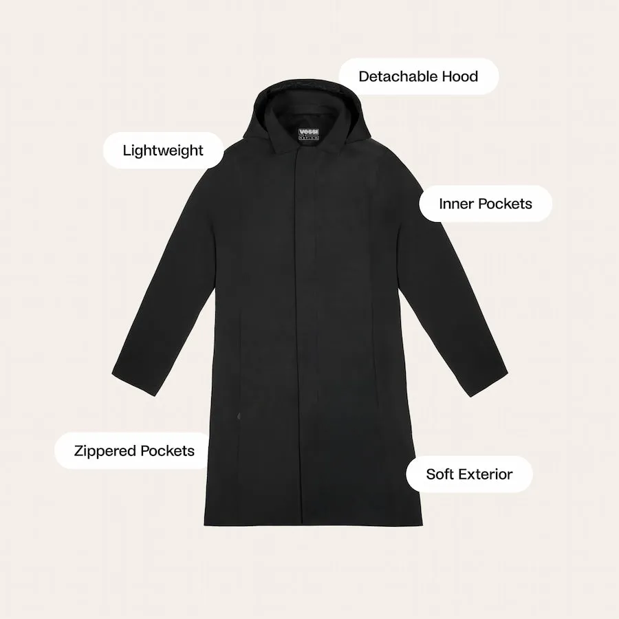 Women's Trinity Rain Jacket - Black sold by Vessi product image thumbnail 2
