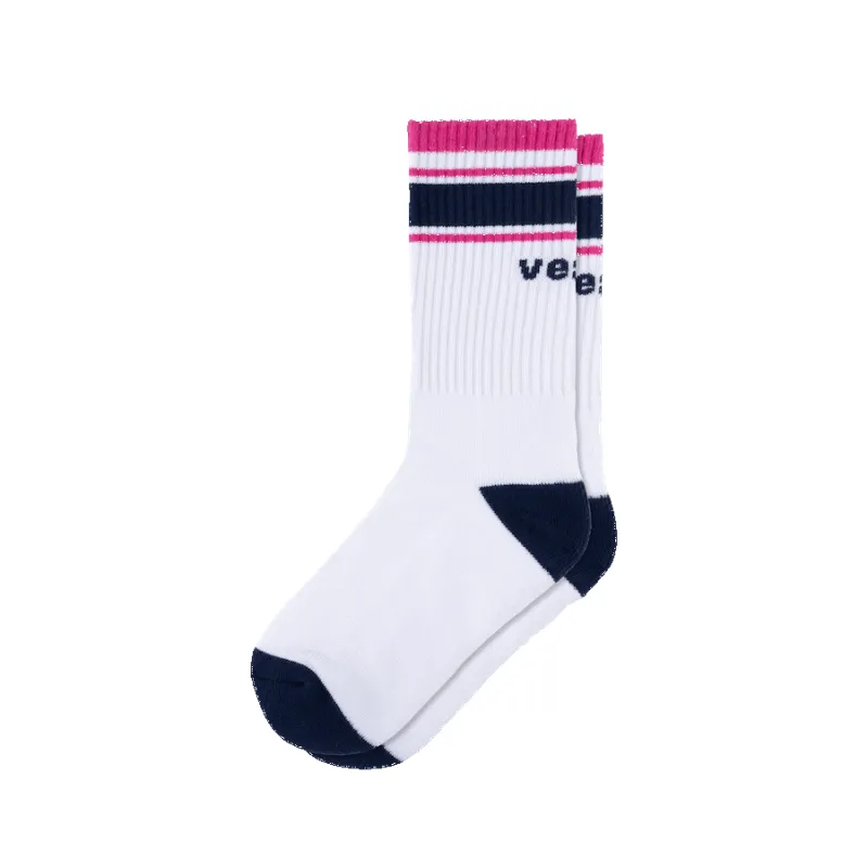 Crew Socks - White/Midnight/Fusion sold by Vessi