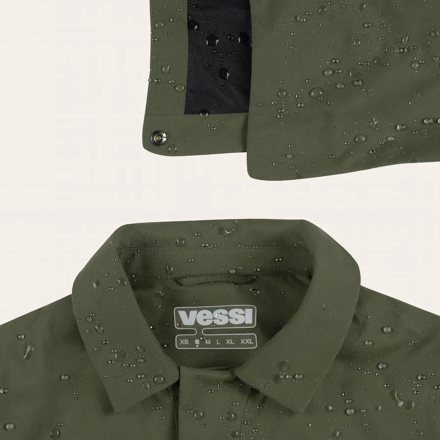 Men's Trinity Rain Jacket - Dark Moss sold by Vessi product image thumbnail 3