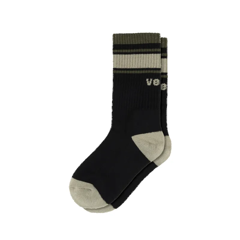 Crew Socks - Black/Trail/Moss sold by Vessi