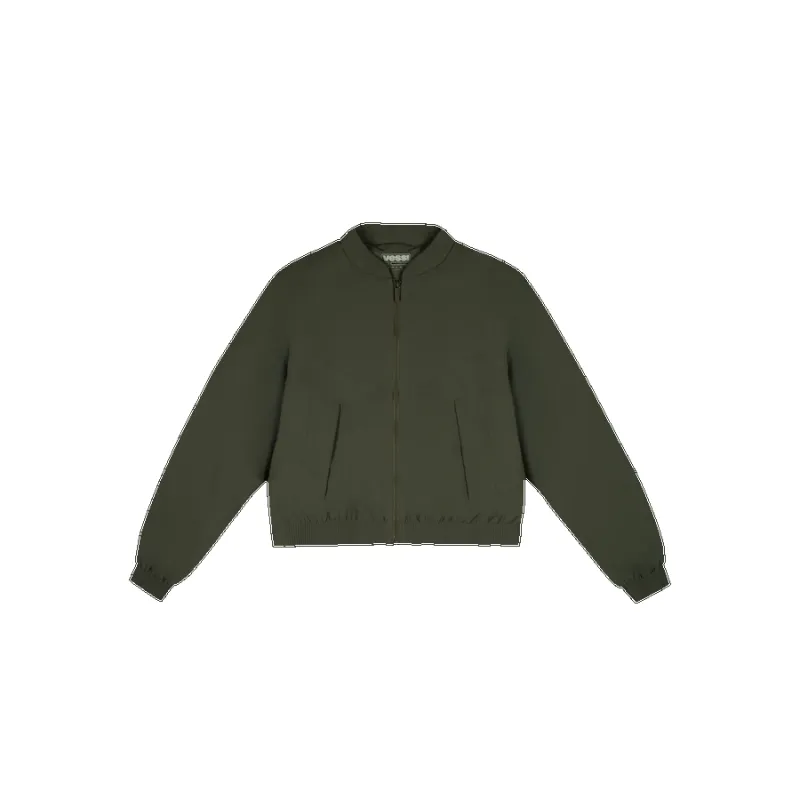 Women's Mist Bomber Jacket - Dark Moss sold by Vessi