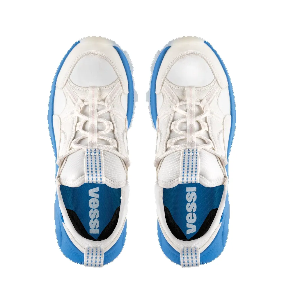 Women's Motu Sneaker - Off-White/Vessi Blue sold by Vessi product image thumbnail 5