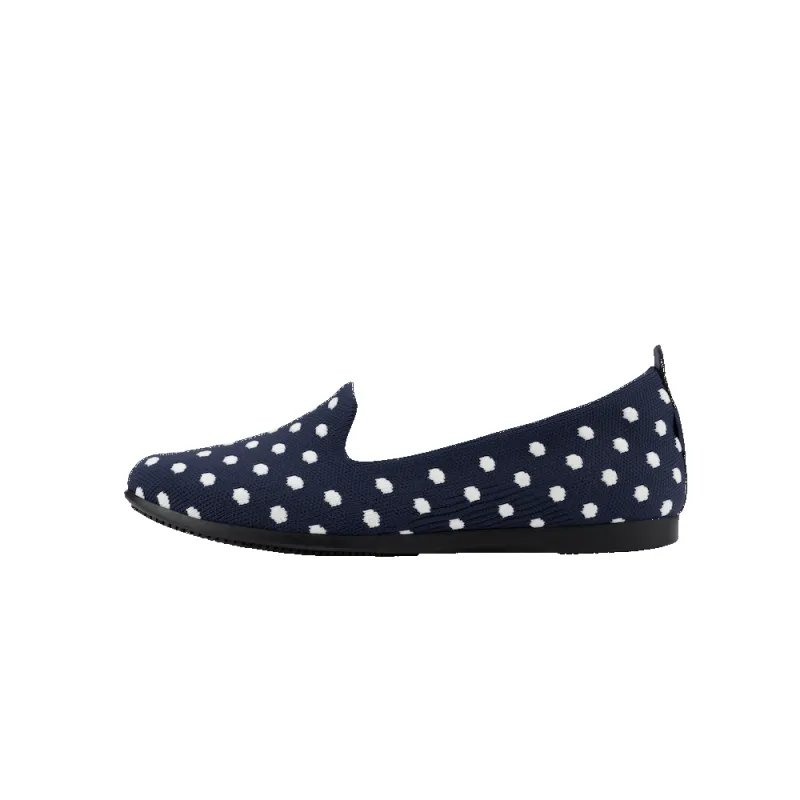Women's Market Flat - Midnight/White Polka Dot sold by Vessi