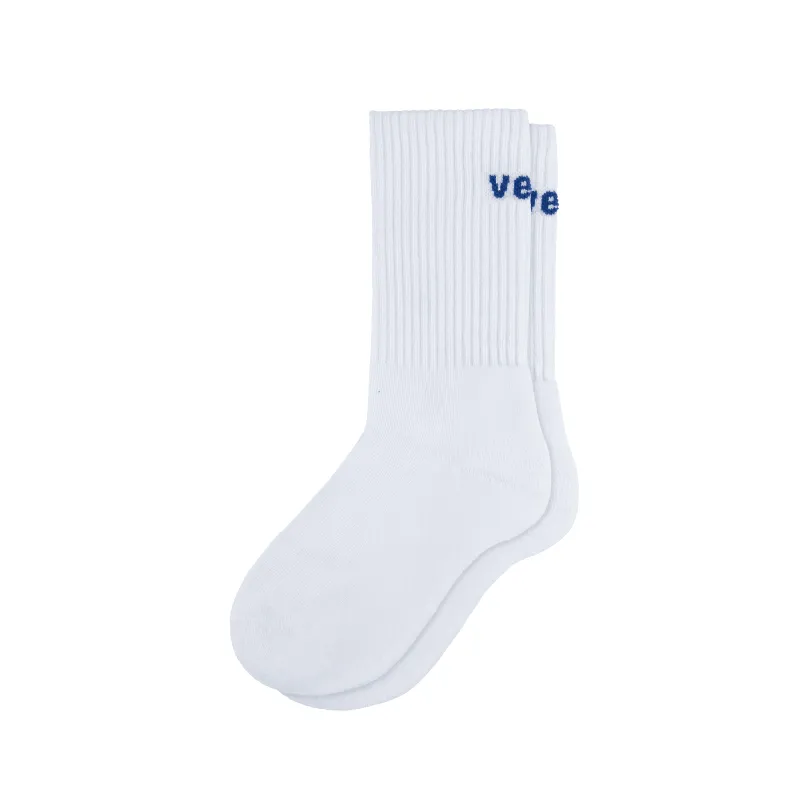 Crew Socks - White/Stripe made by Vessi